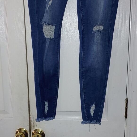 Enjean skinny distressed jeans  Sz 3 - Picture 2 of 8